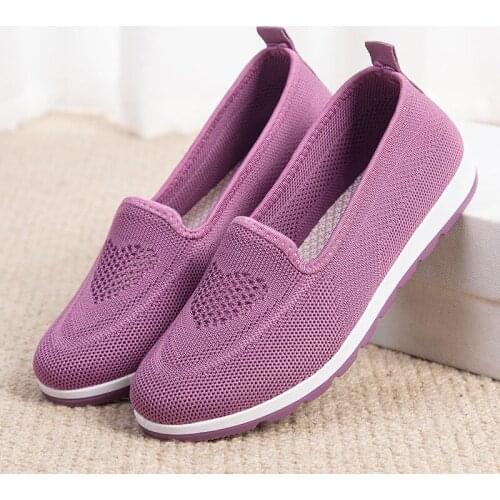 Old Beijing Cloth Shoes 2021 Summer New Mesh Womens Cloth Shoes Lightweight Soft Bottom Breathable Flying Woven Womens Shoes