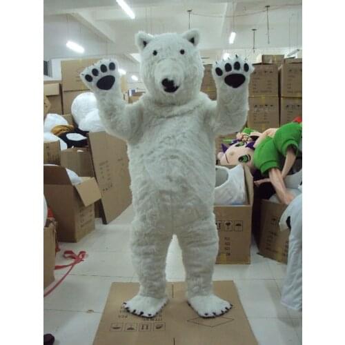 Polar Bear Mascot Costume Fancy Dress Adult Size