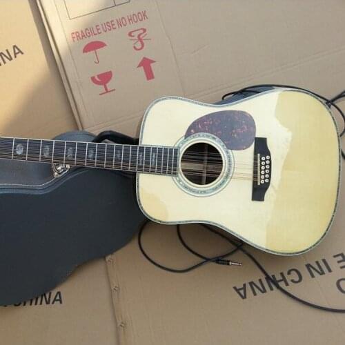 12-string acoustic guitar solid spruce top 12 strings acoustic electric guitar KSG OEM 12 strings electrical acoustic guitar