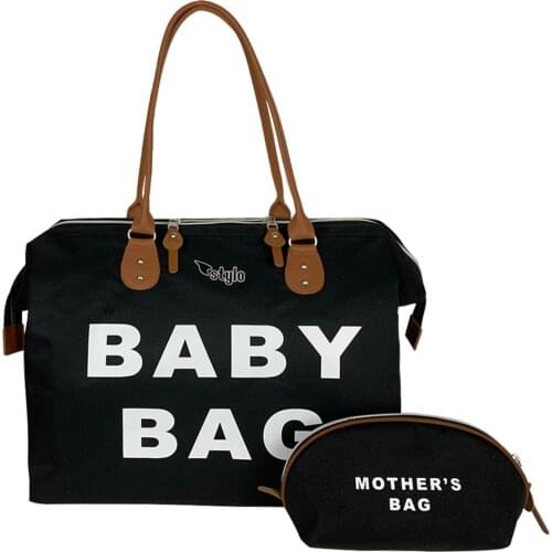 2021 Baby Tote Bag Set For Mothers 2 PCs Nappy Maternity Diaper Mommy Bag Storage Organizer Changing Carriage Babycare Backpack