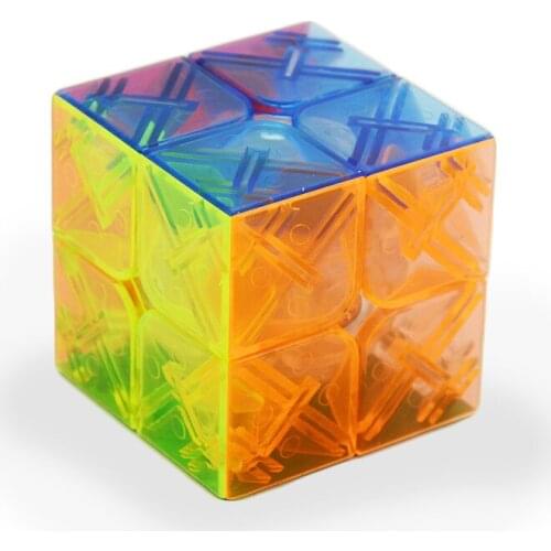 YJ 2x2x2 Speed Magic Cube Stickerless 3D Puzzle Twist Toy Smooth 50mm Transparent Brain Teaser Professional Contest IQ Game ABS