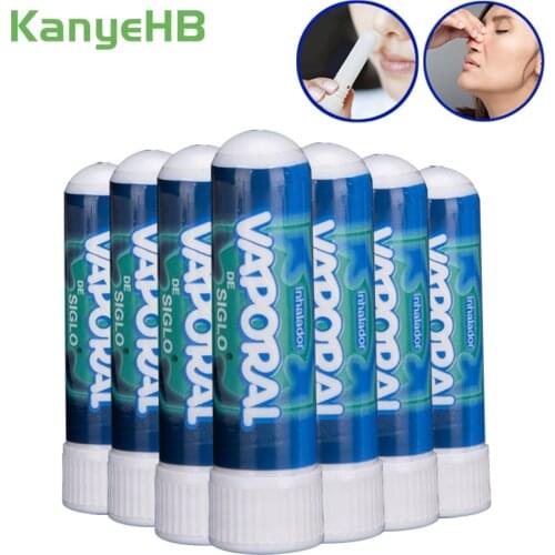 7pcs Rhinitis Mint Cream Natural Herbal Nasal Inhaler Refresh Runny Nose Cold Cool Ointment Headaches Essential Oils Stick A511