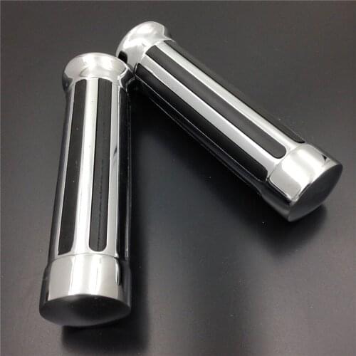 Aftermarket Free shipping Motorcycle 7/8''Hand Grips Fit For Honda Suzuki Kawasaki Yamaha Bike Chromed