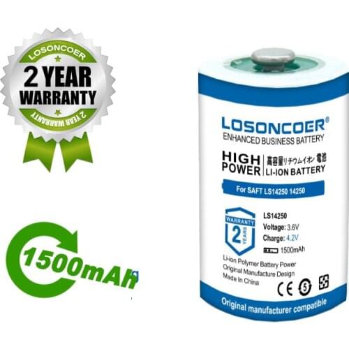 SAFT LS14250 Li-SOCl2 1/2AA Size R6 L14250 ER14250 14250 Battery For CNC Machine Tools Touch Screen Electric Meter Batteries