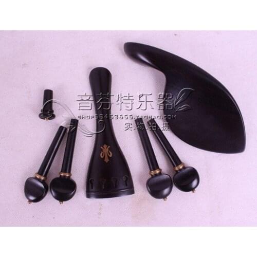 Violin accessories quality ebons carving set tailpiece rebec column
