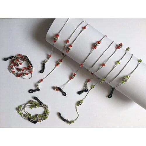 Spectacle beaded brass chains eyeglass retainer sunglass strings glass holder