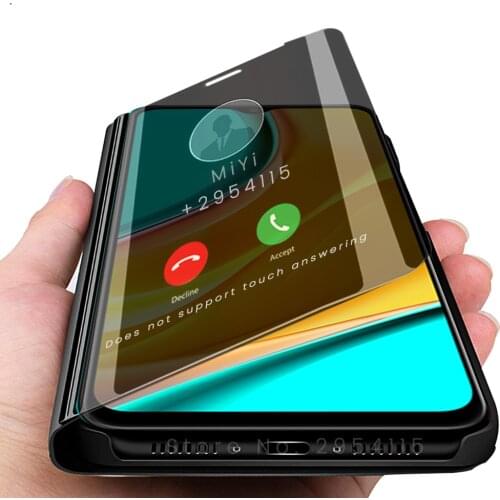 Case redmi 9 case smart mirror flip case for xiaomi xiomi xaomi redmi 9 cases covers on xaiomi redmi9 stand book coque 6.53