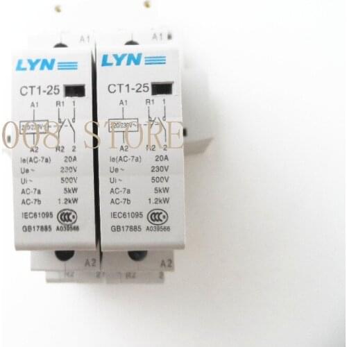 CT 2P 20A 220V 2NO household AC contactor /Household contact module LYN