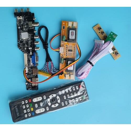 For M215HW01 1920x1080 DVB-T DVB-T2 digital HDMI-compatible USB VGA TV controller board driver 4 CCFL panel remote kit LCD AV
