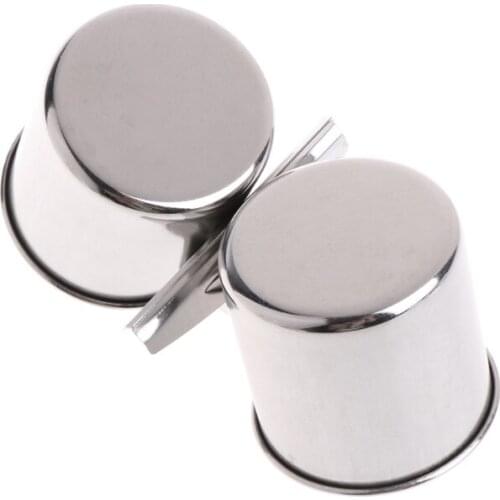 P15D Food Water Feeding Bird Double Cups With Clip Stainless Steel Parrot Cage Stand