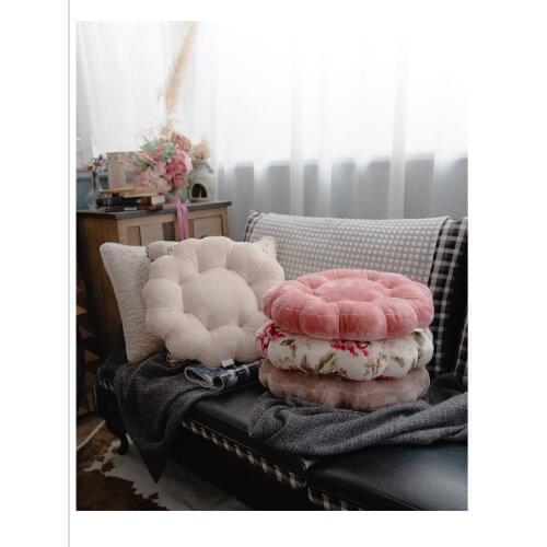 Flannel Buttock Sitting Pad Office Chair Cushion Solid Soft Seat Mat Home Decoration Sofa Seat Cushion Europe