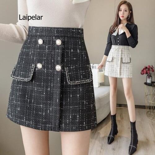 Laipelar Plaid Pencil Skirts
