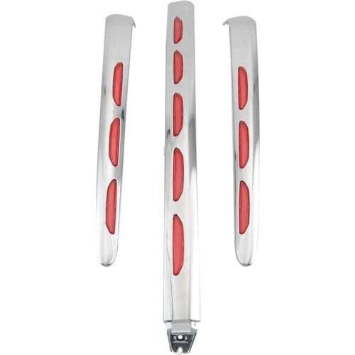 Left Right Chrome Fairing Lens LED Light Trunk Moldings for Honda Goldwing 1800 GL1800 2001-2011