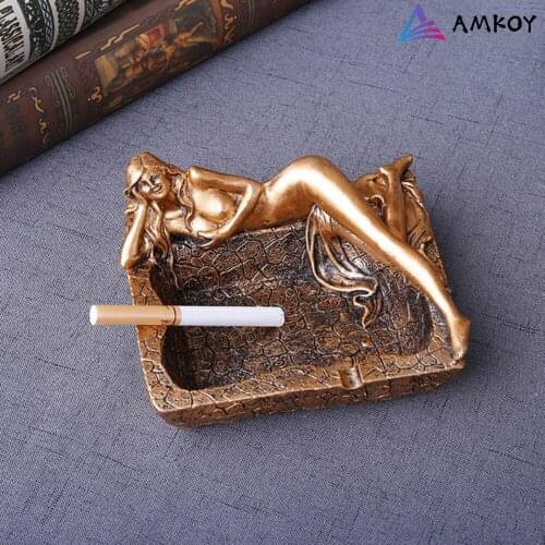 Top Sale Creative Smoking Resin Ashtray Home Decor Practical Smoking Accessories European Style Ashtray Ornaments Best Gifts