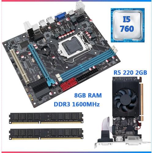 MACHINIST H55 Motherboard LGA 1156 Supports DDR3 16G RAM and Intel I3/I5/I7 CPU PCI-Express USB2.0 Ports ZX-H55M Mainboard
