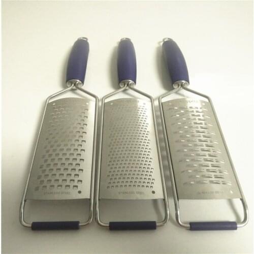 Set of 3 Professional Stainless Steel GRATERS for Cheese, Vegetables, Chocolate for kitchen preparation needs - FINE grater