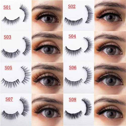 Mix 1/3/5 Pairs 3D Mink Magnetic Eyelashes Set Magnet Eyeliner Short False Lashes Lasting Eyelash Eye Beauty Tool Tweezers