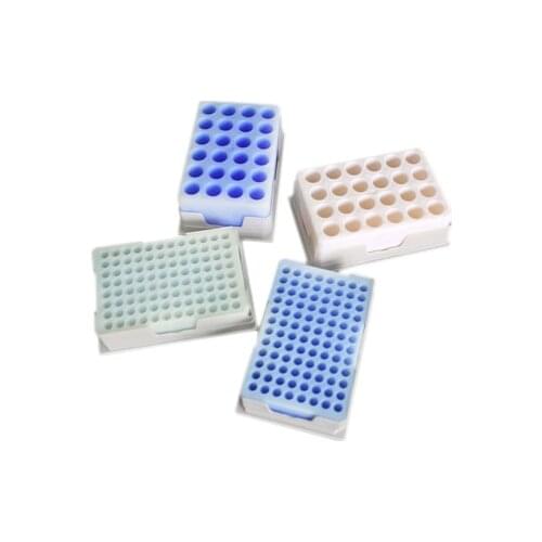 PCR Cooler Tube Rack Cooling Racks 96 Well 24 Holes PCR Tube Centrifuge Tube Lab Supplies
