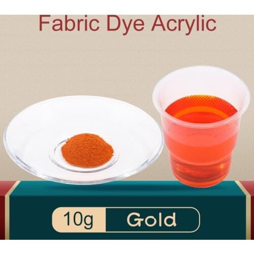 Fabric Dyeing Acrylic Paint Dye for Clothing 10g Gold Color Dyestuff Textile Dyeing Clothing Renovat