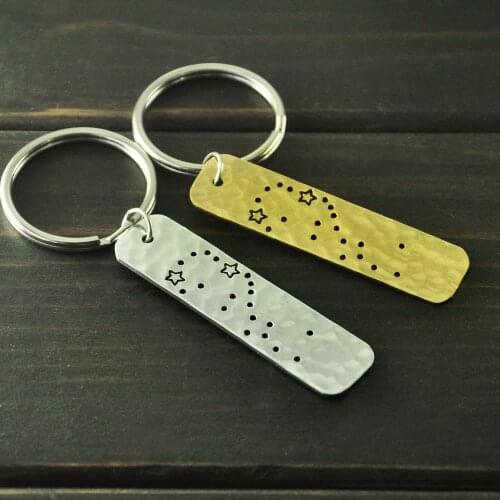 Personalize Sagittarius Constellation keychain,Sagittarius Sign Gift,Custom Horoscope Pendant,Astrology Jewelry,Zodiac keychain