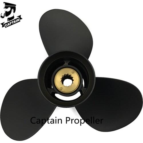 CAPTAIN Propeller 10 1/2x13 Fit Mercury Outboard Engines 25-70HP Aluminum 13 Tooth Spline RH 48-816704A45