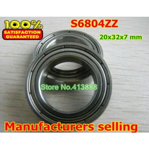 SUS440C environmental corrosion resistant stainless steel deep groove ball bearings S6804ZZ S6804-2RS 20*32*7 mm