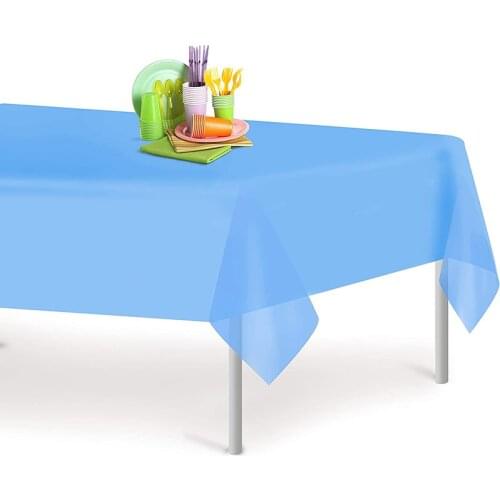 Promotion - Party Wedding Birthday Supplies, Sky Blue Rectangle Disposable Plastic Tablecloth 137x234cm