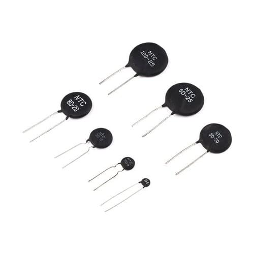 10pcs Thermistor Resistor NTC NTC 2.5D 3D 10D-9 10D-11 10D-13 10D-15 10D-20 10D-25 Thermal Resistor NTC47D-15 13mm 10Ω 10E 10R