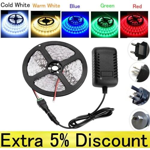 LED Strip Light SMD 3528 DC12V 2835 DC12V 60LEDs/M Indoor Decorative Tape White Blue Red TV Festival LED Strip lighting rgb led