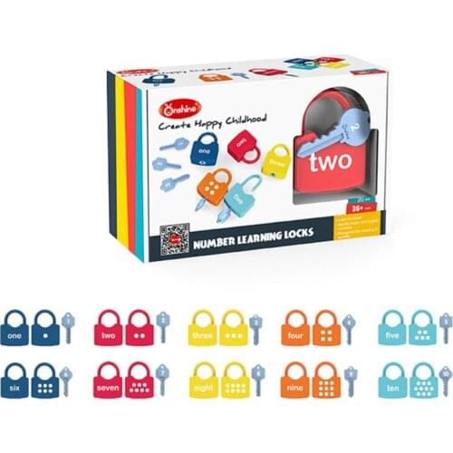 1Set Brain Developmental Baby Toy Numeric Locks for Baby Toddlers Plastic Unlocking Toy Educational Locks Preschool Toys H055