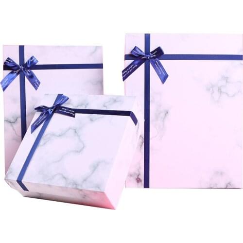 1pcs 3 Size White Square Gift Box Wedding Party Birthday Christmas Decoration Packaging Favor Boxes