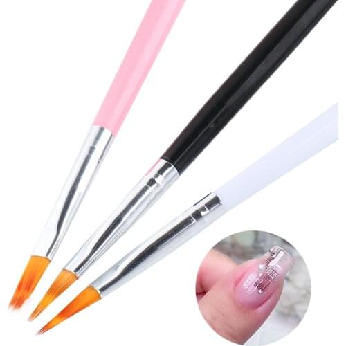 1pcs Gradient Brush For Nail Art Design Jagged Watercolor Gel Polish Paint Brush Pen Nylon Hair Wood Handle Manicure Tool PP285