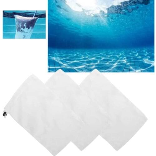 10pcs Cleaning Net Bag Leaf Trash Catcher Fine Mesh Filter Bags for Pool Vacuum Cleaner Drawstring Bag
