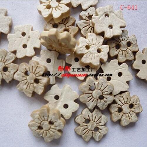 100 pieces/lot Natural Coconut Buttons Grament Buttons Diy Beads 11.5mm C641