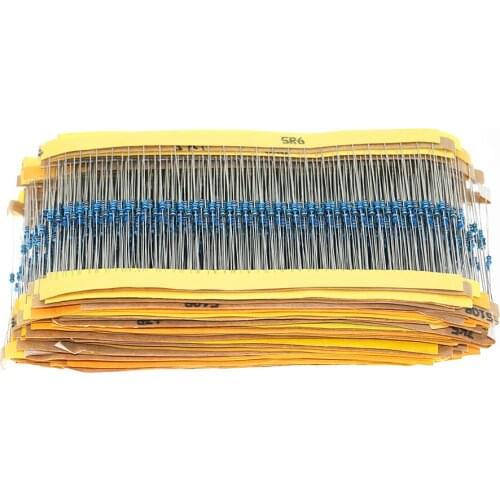 2425Pcs/lot 97 Value 1% 1/8W 0.125W Metal Film Resistor Assortment Kit set 1R~1M Range