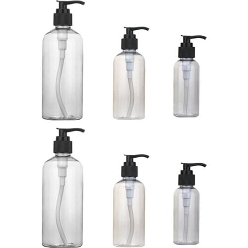 5/6Pcs Empty Spray Bottles Shower Gel Press Pump Bottle Empty Subpackaging Bottle Refillable Bottle For Home 100ml 200ml 300ml