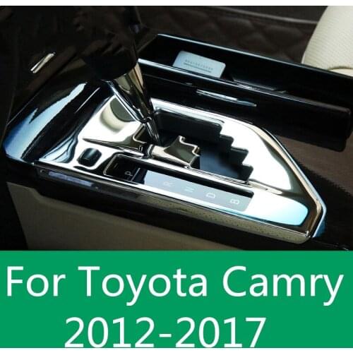 Stainless steel Gear panel sequin decorative frame Gear panel sequin car Accessories For Toyota Camry 7th Sedan 2012-2017