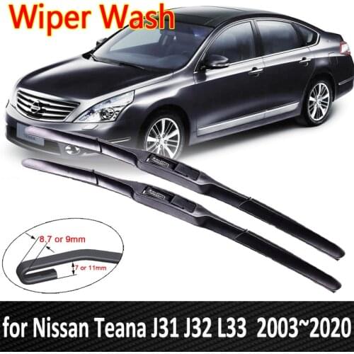 For Nissan Teana J31 J32 L33 2003~2020 Car Wiper Blades Front Windscreen Wipers Car Accessories 2008 2013 2014 2015 2016 J Hook