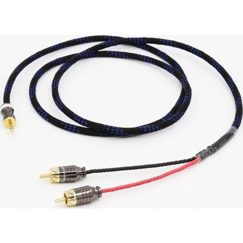 CANARE L-4E6S OFC Copper Hight Quality hifi audio cable 2 rca to 3.5MM hifi 1 to 2 audio video cable