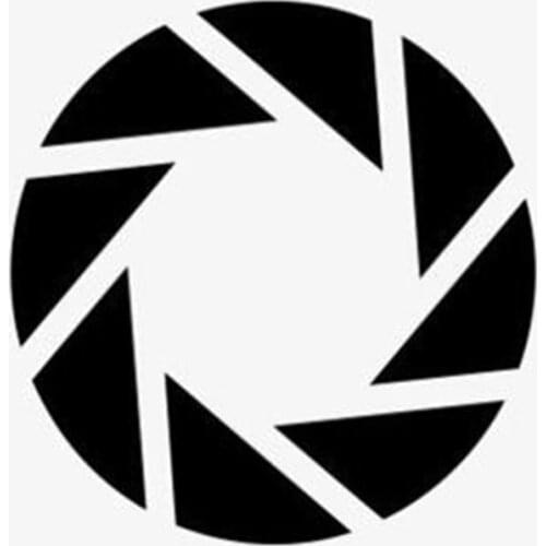 Black/Sliver Car Sticker Aperture Science Portal Logo Vinyl Die Cut Bumper Windows Decal Accessories C543