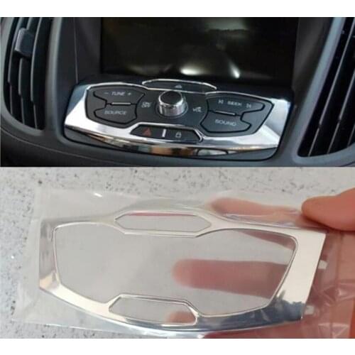 For Ford Kuga Escape 2013 2014 2015 2016 ABS Chrome Navigation Box Car Sticker Navigation Switch Panel