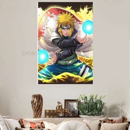 Home Decor Canvas Minato Namikaze Pictures Wall Art Painting Modern Anime Figure Modular Poster Room