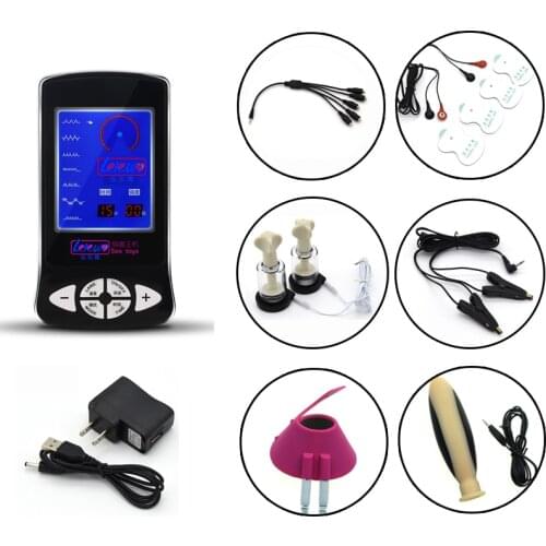 Electro Shock Sex Kit Breast For Couples Adult Games Nipple Sucker Clamps Silicone Large Anal Plug Stimulation Massage Sex Toys