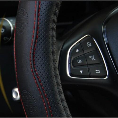 PU Leather Car Steering Wheel Cover Skidproof Universal Volant Braid on The Steering-wheel Fashion Non-slip Car Accessories