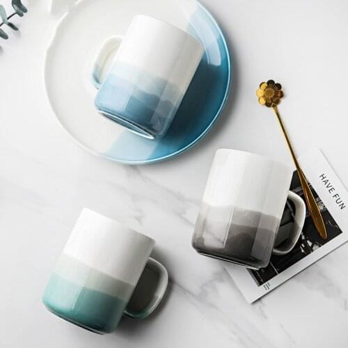 Ceramic mug drinking cup coffee cup office home 4 color options Landscape