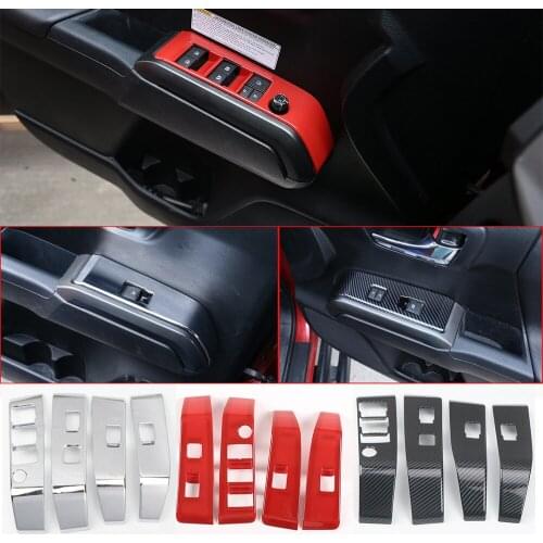 ABS Car Door Window Lift Switch Button Panel Cover Trim Fit For Toyota Tacoma 2016-2020 Interior Decoration Accessories