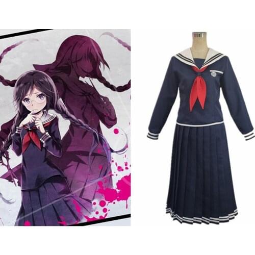 Anime Dangan Ronpa Cosplay Touko fukawa costume school uniform Another Episode JK Pleated skirt costume for women Halloween