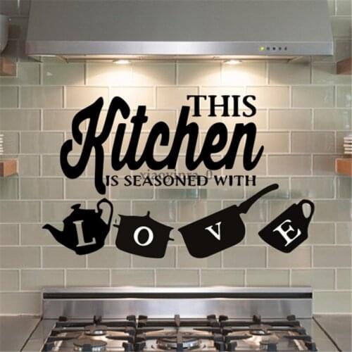 Kitchen Coffee House Cup Wall Stickers Vinyl Decal Mural Home Decor Removable