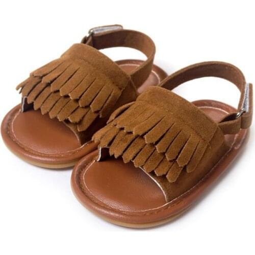 Summer Baby Shoes Pu Bottom Anti-Slip Fringed Baby Soft-Soled Infant Kids shoes First Walkers