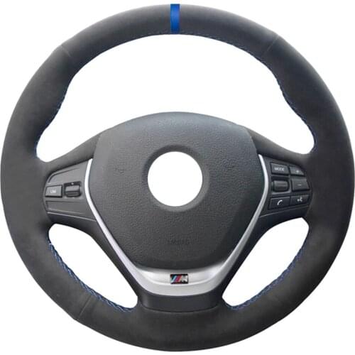 Alcantara Material Hand-stitched Suede Car Steering Wheel Cover for BMW F20 2012-2018 F45 2014-2018 F30 F31 F34 2013-2017 F32